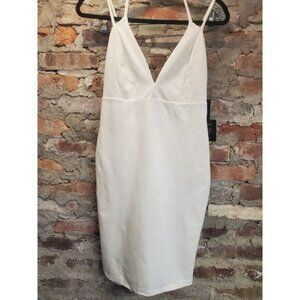 New Lulus Dress Womens Size L Large White Spaghetti Straps Formal T